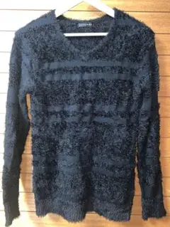 [美品] AMPHIBIAN/アンフィビアン　ふわサラ　シャギーVネックセーター
