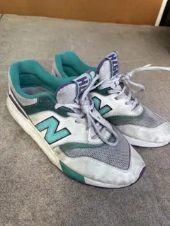 New Balance 997H スニーカー ホワイト/ターコイズ 27.5cm