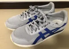 【週末値下げ】 ASICS グレー/ブルー スニーカー　26.5㎝