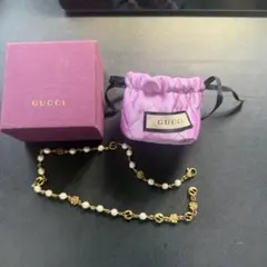 永瀬廉 着用 GUCCI インターロッキング フラワー パール ネックレス