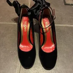 Bonita 黒 リボン付き パンプス