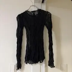 ZARA レーストップス ブラック Sサイズ 長袖 ザラ 【訳あり】のサムネイル