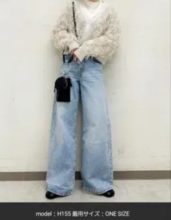 新品未使用 Remal ラメニットカーディガン オフホワイト