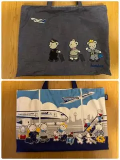 ANA コラボ familiar キャラクター刺繍 レッスンバッグ - メルカリ
