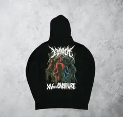 lynch. リンチ バックプリント ジップパーカー 激ロック メタルコア M