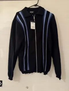 Schott ジップアップニット M ブラック