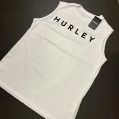 Hurley ホワイト タンクトップ M ハーレーノースリーブ　メンズ白