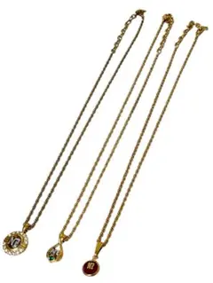 3本セット 金色メッキ ネックレス