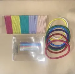 【新品未使用】カラフルヘアゴムとヘアピンセット