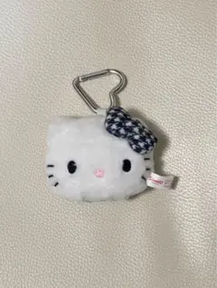 ハローキティ フェイス型マスコットホルダー ブラック