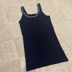jeanasis レディース　タンクトップ　キャミソール　ビーズ　フリーサイズ