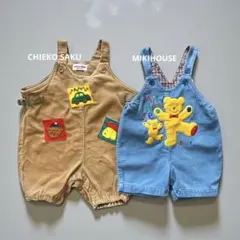 【状態◎】ミキハウス コーデュロイロンパース 2点セット
