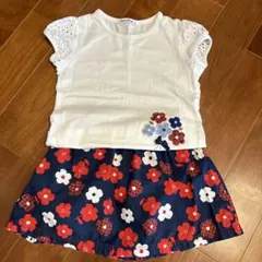 最終お値下げしました❗️familiar 花柄スカート 110cmのサムネイル