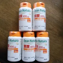 ディアナチュラ 葉酸 400　60粒　5個　まとめ　ビタミンB6、B12　アサヒ