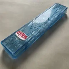 昭和レトロ★ペンケース 皿付 青★ポリスチレン製 未使用品 当時物