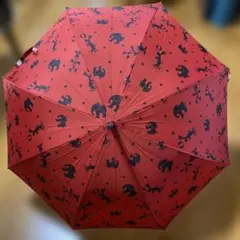 ミエコウエサコ　ワンタッチ傘　赤