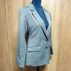 【COLZA】コルザ　レディース　テーラードジャケット　M　グレー　裏地あり