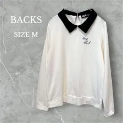 バックス BACKS トップス ロンT 襟付き 長袖 秋冬 カジュアル シンプル