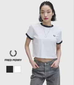 フレッドペリー Tシャツ 半袖 ショート丈 クロップド丈 クルーネック