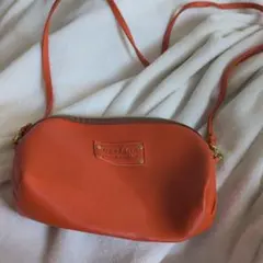 オレンジ ショルダーバッグ 合成皮革