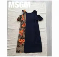 新品未使用　MSGM 花柄プリント　オープンショルダー ドレス