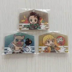 鬼滅の刃 キラキラ アクリルマスコット キーホルダー 絵馬 善逸 伊之助 炭治郎