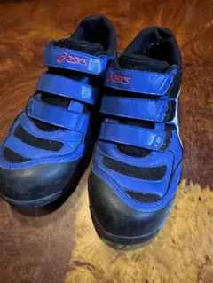 asics 赤 安全靴 ベルクロストラップ - メルカリ