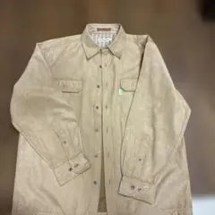Hush Puppies スエード調 長袖シャツ ベージュ Lサイズのサムネイル