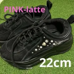 PINKLATTE ビジュー付き厚底スニーカー 22cmのサムネイル