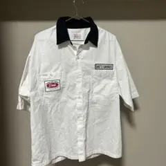 【ロデオクラウンズ】クレリック ワークシャツ 半袖 シャツ ブラウス ホワイトのサムネイル