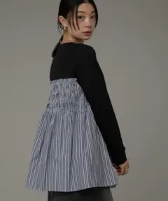 アーバンリサーチサニーレーベル　シャーリングビスチェドッキングカットプルオーバーのサムネイル