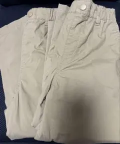 ユニクロ KIDS ストレッチウォームイージーパンツ ベージュ 110cm 2点