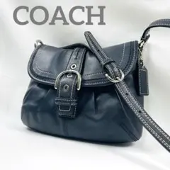 コーチ　極美品！　ショルダーバッグ ソーホー　ミニ　レザー　ブラック　レディー