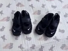 NIKE ナイキ　エアリフト　サンダル　キッズ　黒　14cm 2足　双子