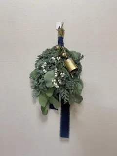 ドライフラワースワッグ⁑シンプル⁑クリスマス⁑ベル付き⁑