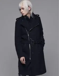 NOVESSEL【ノベセル】ナポレオンライダーストレンチコート ファー使い