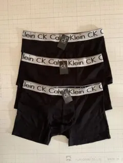 新品ボクサーパンツ　3枚セット　カルバンクライン　ビッグロゴ　Ｌサイズ ブラック