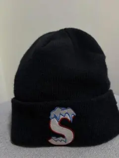 0*e様 着画あり supreme Heart beanie Navy ニット帽 - メルカリ
