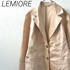 LEMIORE テーラードジャケット ポケット付き シンプル 袖スリット 羽織り