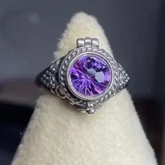 パトリックコックス 大粒アメジストカラー シルバーリング 13号 3×2cm