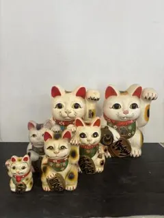 招き猫　招福置物　千万両　6体　まとめ売り 招き猫 招福置物 千万両 6体 まとめ売り - メルカリ