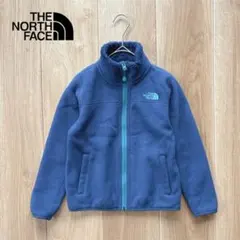 k62 ノースフェイス　フリースジャケット　120 ブルー　防寒　刺繍ロゴ　青
