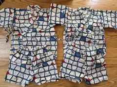 子供用甚平 100 2枚セット 双子