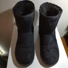 ブラック スエード ショートブーツ