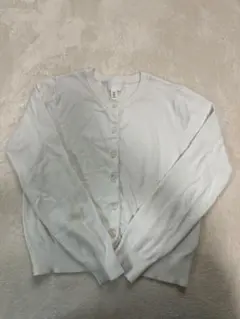 H＆M ホワイト 長袖カーディガン