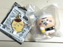 ちいかわラーメン豚　ミニソフビ　ちいかわパーク　メタルチャーム くりまんじゅう