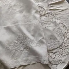 フレンチアンティーク ホワイト刺繍 ドイリー キッチンリネン 白 | Mercari