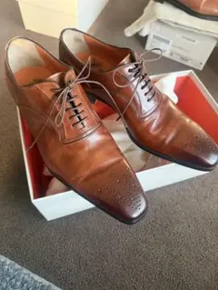 新品SANTONI 最高級ライン18.4万円 パティーヌ ビジネスシューズ 新品未使用 18.4万円 SANTONI 最高級 サントーニ ビジネスシューズ