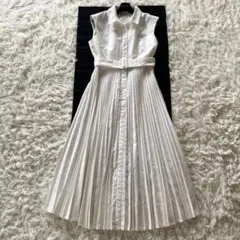 ダイアグラム メッシュコンビシャツワンピース マキシ ティアード 