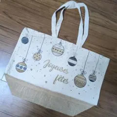 フランス製 日本未発売 クリスマス 大きなコットンエコトートバッグ